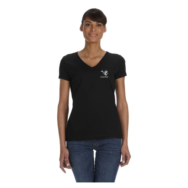 Ladies Heavy Cotton V-Neck T-Shirt | BCWF